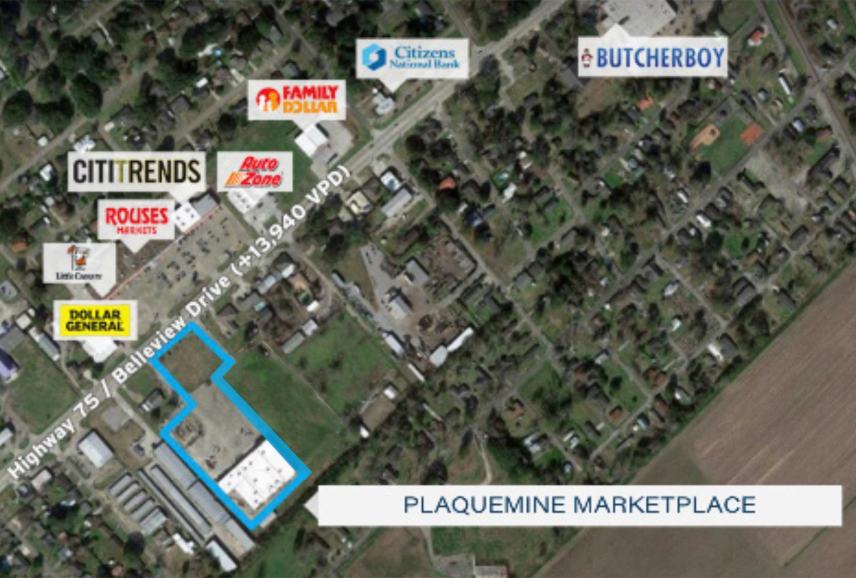 Plaquemine Marketplace Map